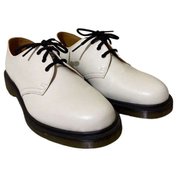 HTF Dr. Martens Unisex White Light Academia Smooth Leather Oxfords #10078
